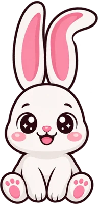 Bunny, one of the animal friends in Pip Says